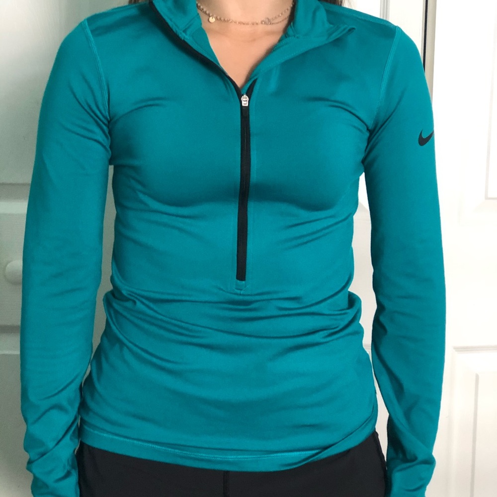 Nike Teal Half Zip Drifit Jacket